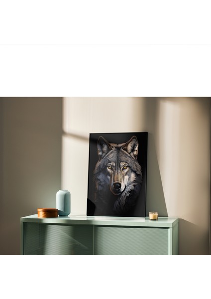 Rosa Art Çerçevesiz Poster | Dijital Sanat Kurt Posteri, Parlak Doku ve Yüksek Çözünürlüklü, Dijital Baskı, Kurt Posteri