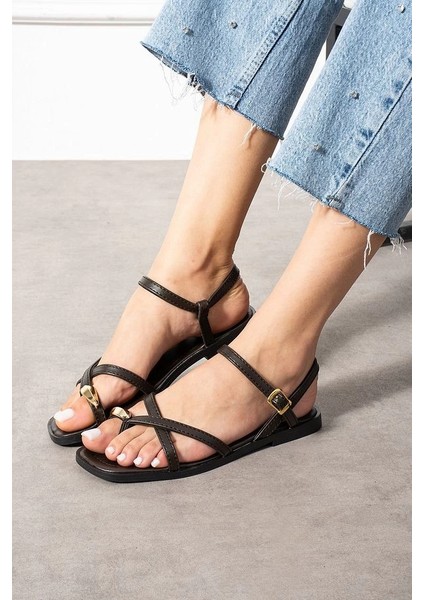 Xmpdby Nordi Kahverengi Cilt Kemerli Sandalet (Numara: 39) fiyatları