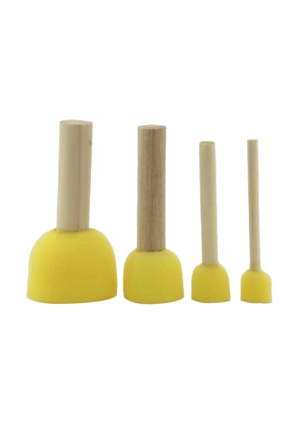 Afilli Sünger Fırça Seti - 4lü (Ponpon Fırça)