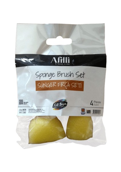 Afilli Sünger Fırça Seti - 4lü (Ponpon Fırça) fiyatları