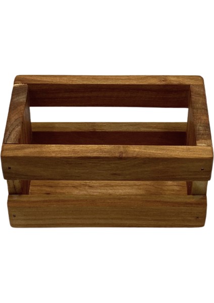 Ahşap Doğal 2li Yağdanlık ve Sosluk Ahşap Cam Set Takımı(Set)(Kiraz)(Uzun Başlık)