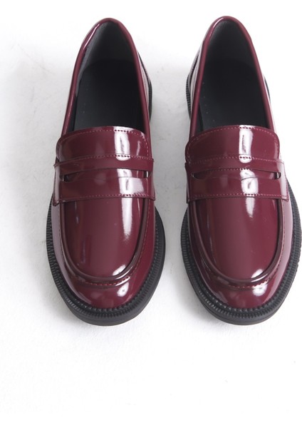 Bordo Şık Tasarım Loafer Ayakkabı fiyatları