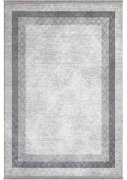 Astana 1077 Gri Modern Yumuşak Dokuma Salon Mutfak Yolluk Oturma Odası Halısı