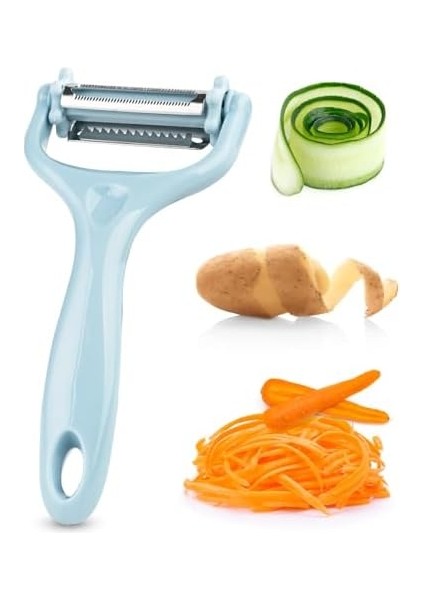 3'ü 1 Arada Patates ve Sebze Soyucu – Paslanmaz Çelik Bıçaklı, Düz + + Jülyen Soyma, Ergonomik Sap, Bulaşık Makinesine Uygun, Kompakt ve Dayanıklı Mutfak Gereci modelleri