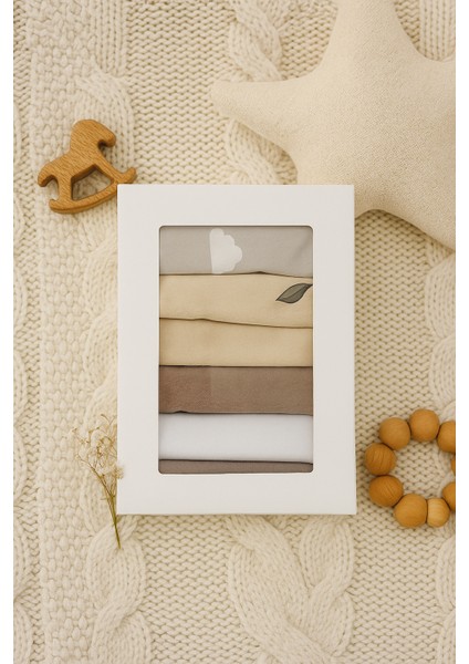 Özel Seri 7'li %100 Pamuklu Bebek Ağız Silme Mendili Bebek Mendili modelleri