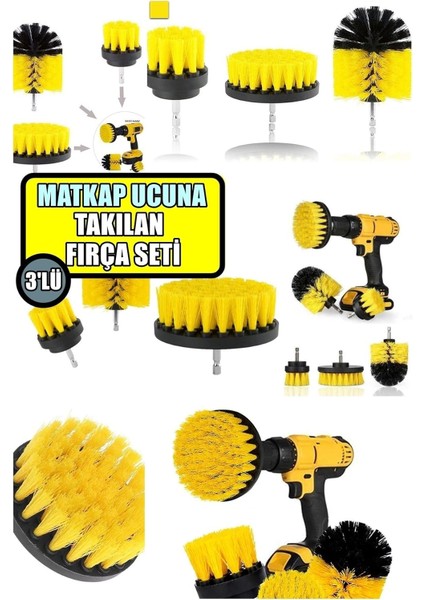 Zorlu Kirler Için Güçlü Çözüm Matkap Ucuna Takılan 3'lü Fırça Temizlik Seti Ile Profesyonel Sonuçlar