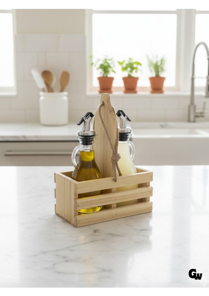 Ahşap Doğal 2li Tombul Set Yağdanlık ve Sosluk Takımı(Set)(Ihlamur - Kavak)