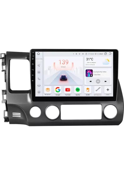Honda Civic Wifi Gps Carplay 10.1 Inç 4+64GB Kamera Multimedya Navigasyon Sistemi - 2007-2011 Model fiyatları