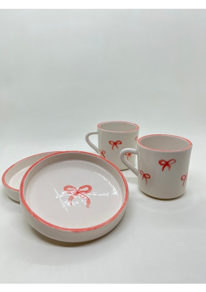 El Yapımı Seramik Fiyonk Desenli 2'li Türk Kahvesi Fincan Takımı modelleri