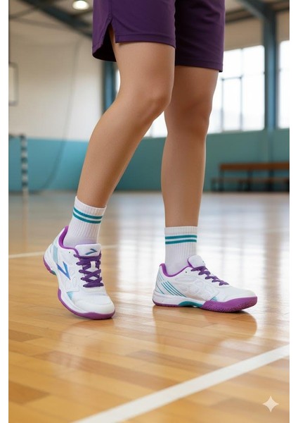 Efes Beyaz Fuşya Kauçuk Taban Voleybol Ayakkabısı Salon Ayakkabısı Kadın Ayakkabı modelleri