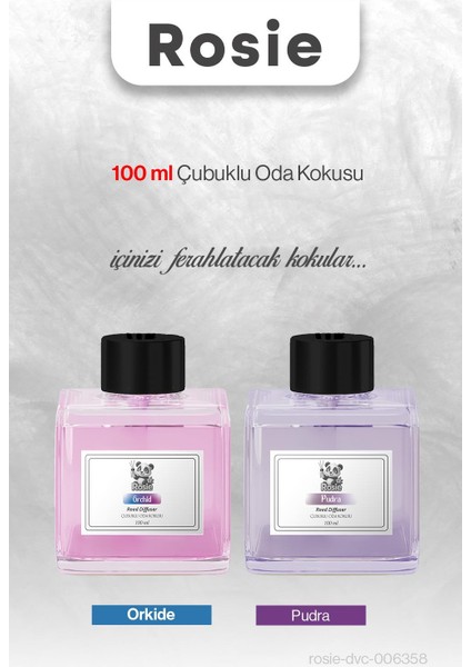 Rosıe Pudra ve Orkide Çubuklu Oda Kokusu 100 ml