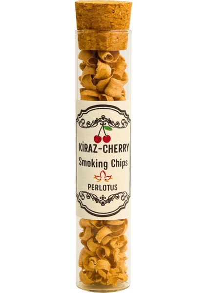 Kiraz Ağacı Viski Tütsüleme Talaşı 5 gr Cam Mantar Kapaklı Tüpte