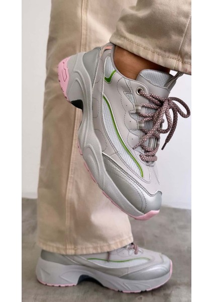 Baeno Bağcıklı Fileli Kadn Spor Ayakkabı