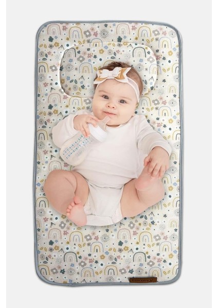 Rivaistanbul Gökkuşağı Desenli Yenidoğan Alt Açma Değiştirme Pedi Minderi Örtüsü modelleri