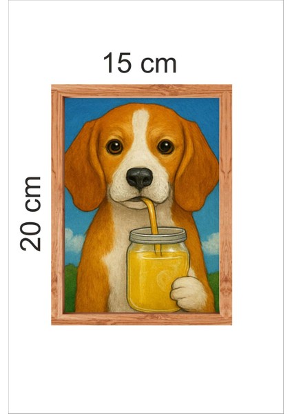 Sevimli Köpekler Çerçeve Görünümlü 9 Adet Ahşap Çerçeve Görünümlü Duvar Tablosu fiyatları