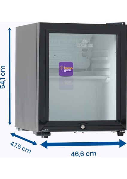 33-T Minibar 220 Volt Otel Buzdolabı Buzluksuz