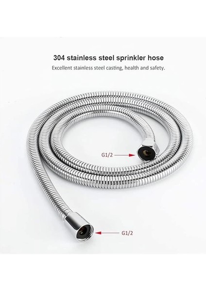 A Kalite Örgülü Dayanıklı Duş Spirali - Uzun Ömürlü Duş Hortumu - G1/2 EVRENSEL%100 Uyumlu