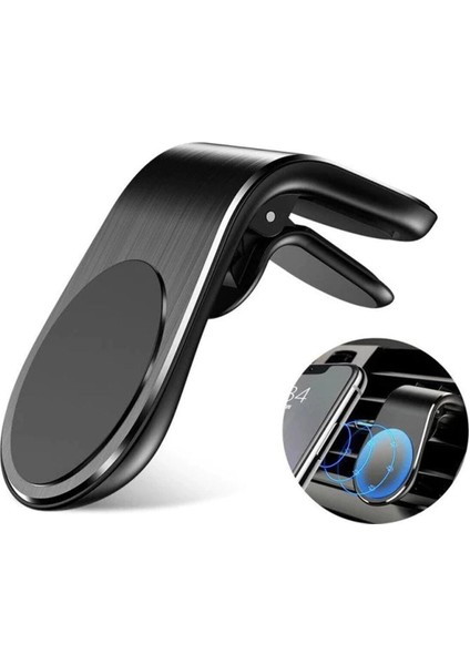 Audi Volvo Jeep Bmw Uyumlu Oto Araba Mıknatıslı Telefon Tutucu Klima Izgara Araç Içi Tutacağı Siyah