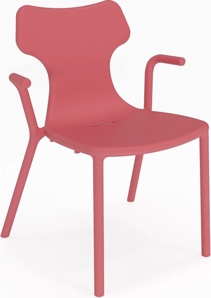 Twist Kollu Plastik Sandalye Kol Dayamalı Uzun Ömürlü Kullanım Şık Görünüm