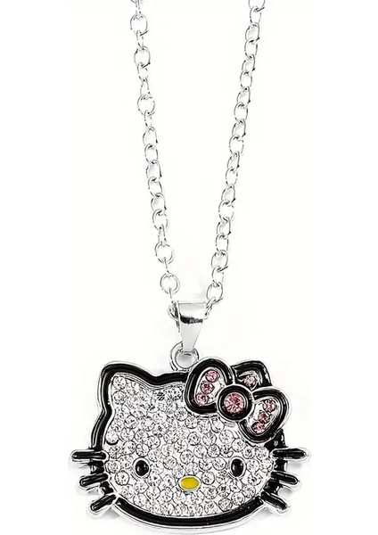 Hello Kitty Gümüş Zincir Kolye , Gümüş Kolye Çocuk Genç Gümüş Kolye