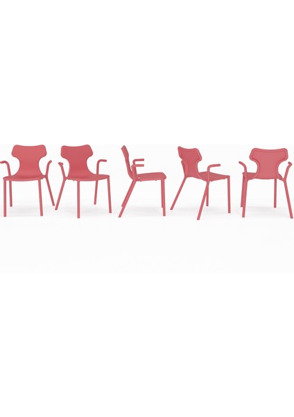 Twist Kollu Plastik Sandalye Kol Dayamalı Uzun Ömürlü Kullanım Şık Görünüm modelleri