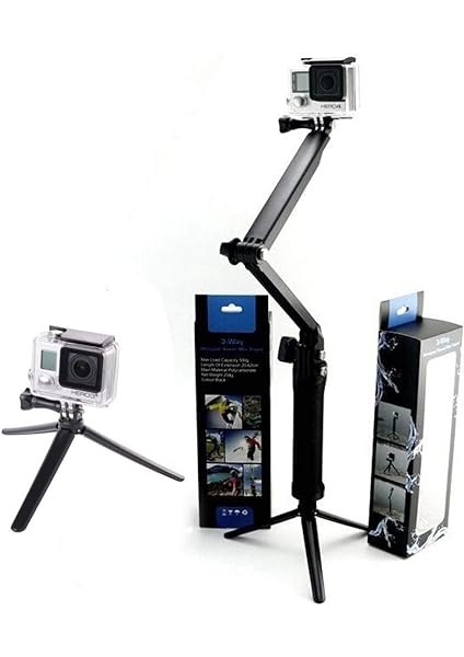 Gopro Ile Uyumlu Aksiyon Kamera Monopod Çubuğu Stand Mini 3in1 Tripod indirimleri