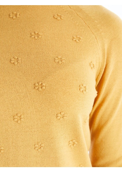 Yeni Sezon Bisiklet Yaka Çiçekli Kadın Triko Kazak fırsatları