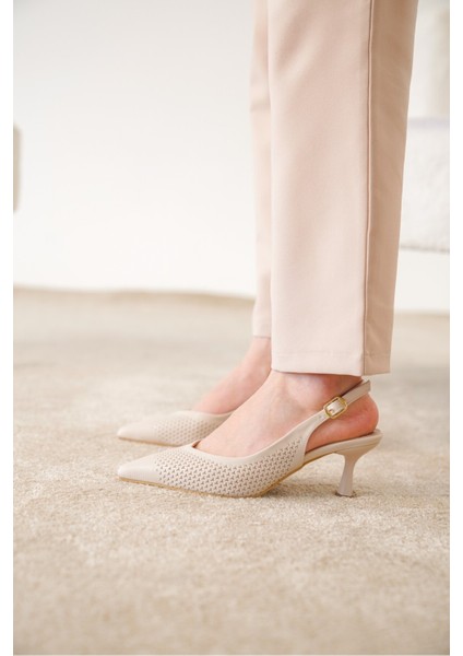 Lassie Arkası Açık Lazer Delikli Kadın Topuklu Ayakkabı fiyatları