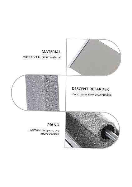 1 Piyano Kapağı Kabartma Piyano Anti-Basınç El Aksesuarı Anti Tutam Piyano Aksesuarı Piyano Tamponu Piyano Metal Yavaşlama Cihazı Dayanıklı Piyano Kapağı Tamponu Müzik fırsatları