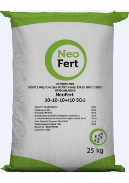Neofert 10.10.10.10 25 kg DENGELİ GÜBRE
