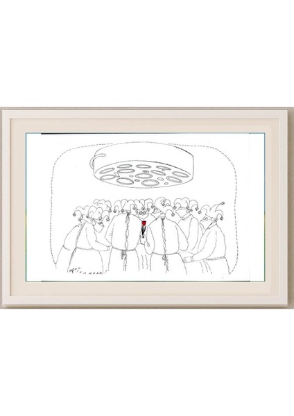 Ali Divandari 29X21CM Orijinal Karikatür Tablo fırsatları