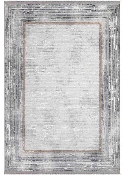 Astana 1078 Açık Gri Modern Yumuşak Dokuma Salon Mutfak Yolluk Oturma Odası Halısı