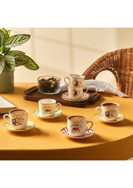 Bonbon 6 Kişilik Kahve Fincan Takımı 80 ml
