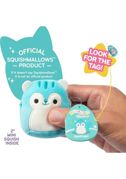Micromallows Squishmallows Sürpriz Mini Yumuşak Peluş Oyuncak Figür - 6 cm - 24 Adet Tam Set modelleri