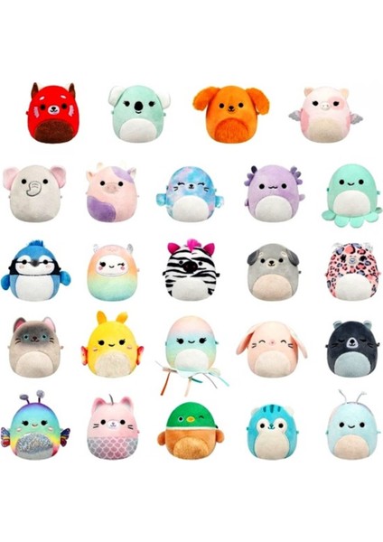 Micromallows Squishmallows Sürpriz Mini Yumuşak Peluş Oyuncak Figür - 6 cm - 24 Adet Tam Set indirimleri