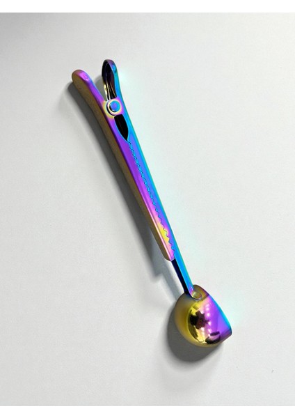 Mandallı Kahve Ölçü Kaşığı Gold Çok Fonksiyonlu Paslanmaz Çelik Kaşık