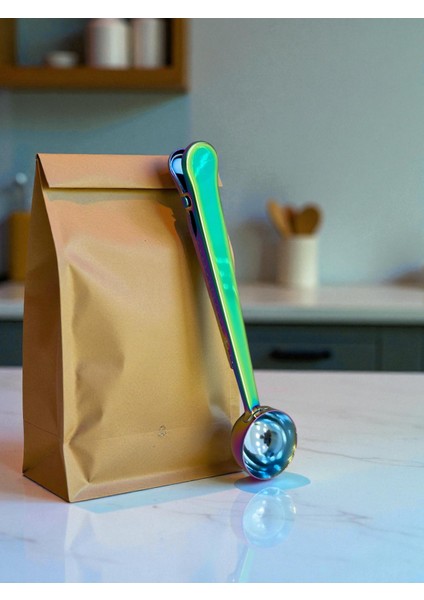 Mandallı Kahve Ölçü Kaşığı Gold Çok Fonksiyonlu Paslanmaz Çelik Kaşık fiyatları