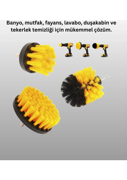 Matkap Ucu Temizlik Fırçası Seti Banyo Fayans Zemin Için modelleri