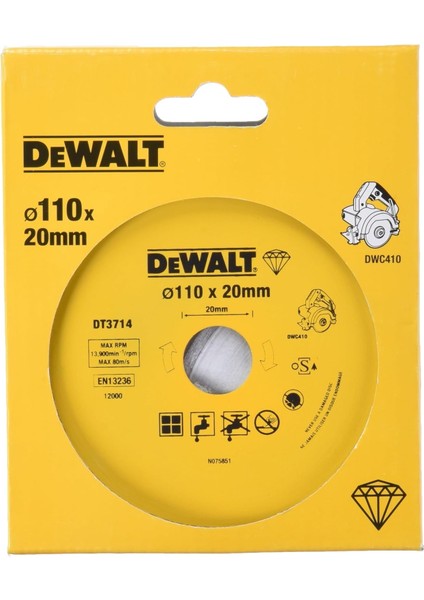 DT3714-QZ Dısk,, 110X20 mm