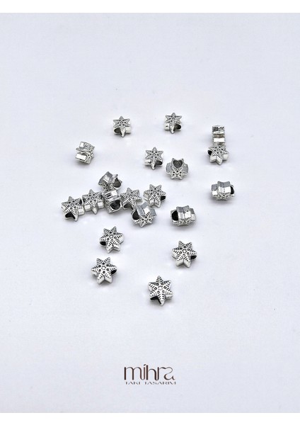 Metal Boncuk Arası – Gümüş Renkli - 20 Adet | Tesbih ve Doğal Taş Bileklik Yapımı Için Uyumlu fiyatları