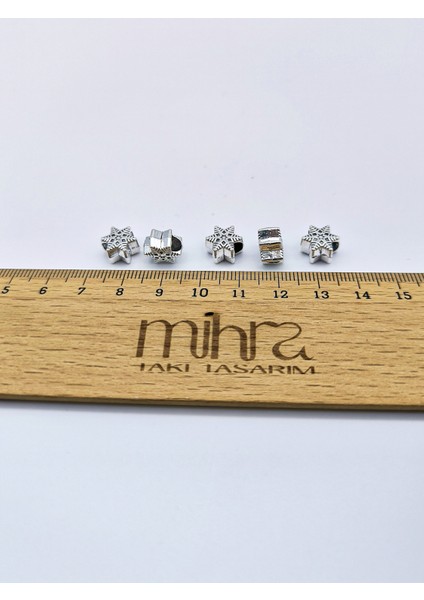 Metal Boncuk Arası – Gümüş Renkli - 20 Adet | Tesbih ve Doğal Taş Bileklik Yapımı Için Uyumlu fırsatları