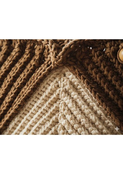 Üçgen Model Makrome Tığ Işi El Örgüsü Çanta fiyatları