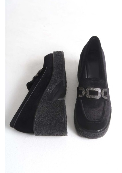 LEGO Kadife Tokalı Kadın Loafer Ayakkabı modelleri