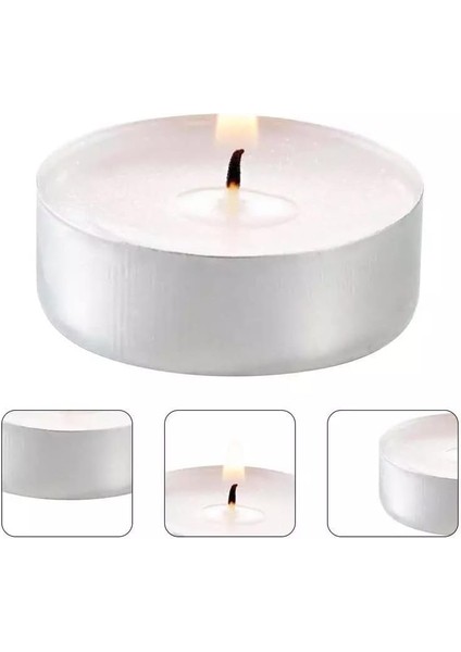 Mum Tealıght 50 Adet, Çaydanlık Mumu, Beyaz, 4 Saat Yanma Süresi modelleri