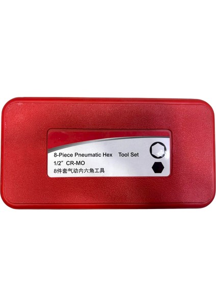 1/2'' Havalı Uzun Allen Uçlu Lokma Takımı 8 Parça (5-19MM)