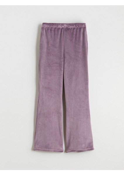 Yeni Sezon Beli Lastikli Kadife Kız Çocuk Tayt