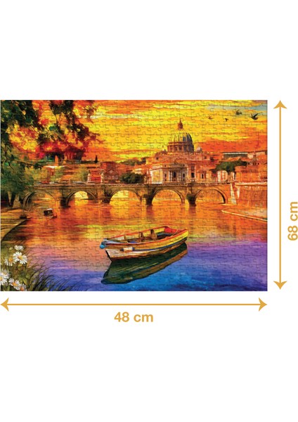 Roma - 1000 Parçalı Puzzle - 48 x 68 cm fiyatları