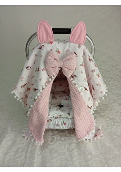 Çift Taraflı Puset Örtüsü, Puset Minderi, Puset Çarşafı, 3 Parça