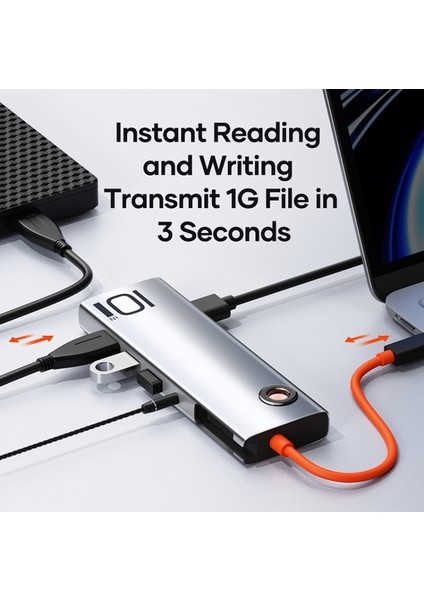 TR30 Multi Fonksiyon 10 In 1 Type-C Hub Dönüştürücü fırsatları