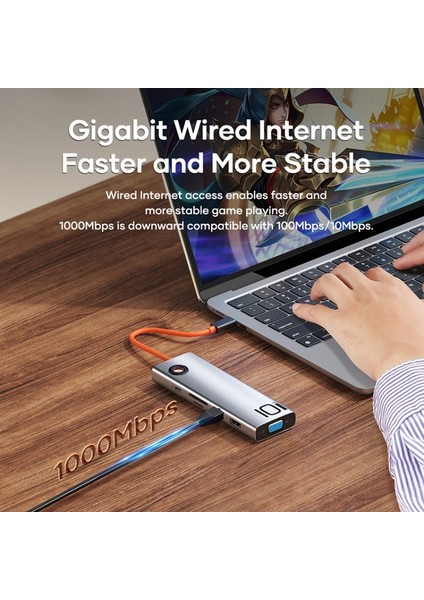 TR30 Multi Fonksiyon 10 In 1 Type-C Hub Dönüştürücü